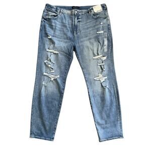 NWT Mens AEROPOSTALE Sz W42 x L32 Aero Skinny Distressed Jeans Stretch Zip Fly